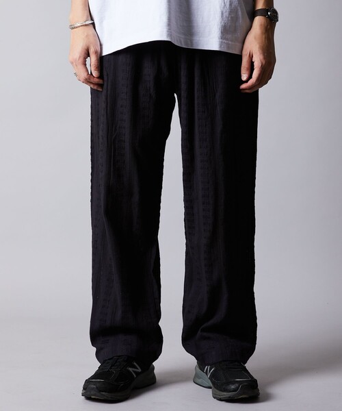 FREAK'S STORE（フリークスストア）の「【限定展開】Relax Fit リラックスフィット 総柄 ジャガード イージーパンツ/ワイドパンツ（その他パンツ・メンズ・ブラック/ネイビー/ブラウン/オリーブ・SMALL/MEDIUM/LARGE）」の12枚目の写真