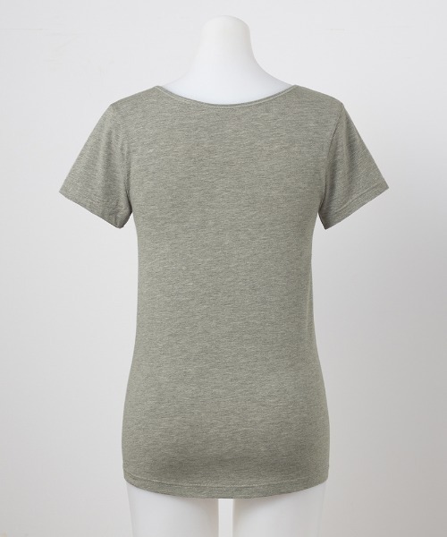 GUNZE（グンゼ）の「SELFEAR/セルフェア 着脱しやすい 前開きインナー 2分袖クリップインナー（インナーウェア/肌着・レディース・スモークピンク/杢グレー/ブラック・X-LARGE/LARGE/MEDIUM）」の7枚目の写真