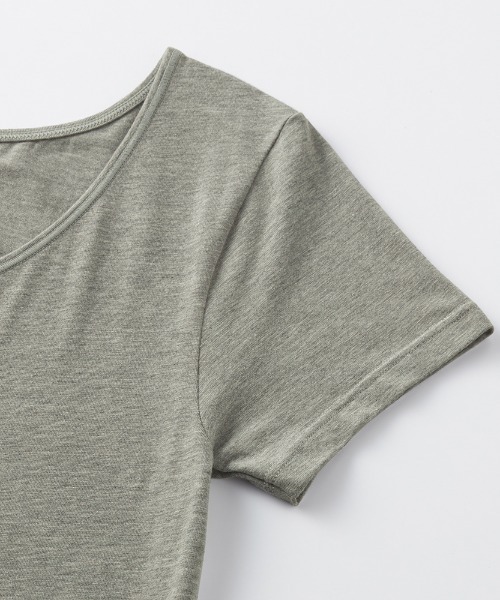 GUNZE（グンゼ）の「SELFEAR/セルフェア 着脱しやすい 前開きインナー 2分袖クリップインナー（インナーウェア/肌着・レディース・スモークピンク/杢グレー/ブラック・X-LARGE/LARGE/MEDIUM）」の10枚目の写真