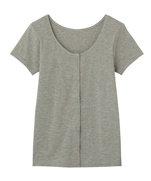 GUNZE（グンゼ）の「SELFEAR/セルフェア 着脱しやすい 前開きインナー 2分袖クリップインナー（インナーウェア/肌着・レディース・スモークピンク/杢グレー/ブラック・X-LARGE/LARGE/MEDIUM）」の13枚目の写真