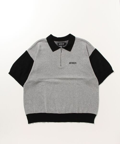 AVIREX(アヴィレックス)の「【直営店限定】HALF ZIP POLO SHIRT / ハーフジップ ポロシャツ / AVIREX / アヴィレックス(ポロシャツ・メンズ・ベージュ/グレー・L/M)」の2枚目の写真