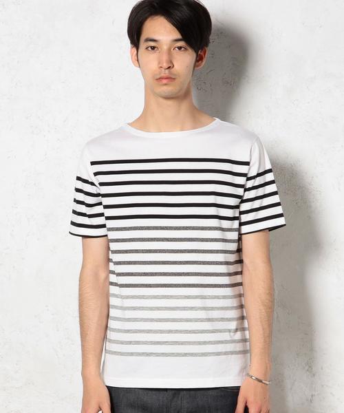 green label relaxing（グリーンレーベルリラクシング）の「【WEB限定】 ★★PANEL BORDER BOAT SS Tシャツ（Tシャツ/カットソー・メンズ・ブラック/ネイビー/グレー・LARGE/SMALL/MEDIUM/X-LARGE）」の14枚目の写真