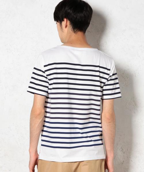 green label relaxing（グリーンレーベルリラクシング）の「【WEB限定】 ★★PANEL BORDER BOAT SS Tシャツ（Tシャツ/カットソー・メンズ・ブラック/ネイビー/グレー・LARGE/SMALL/MEDIUM/X-LARGE）」の5枚目の写真