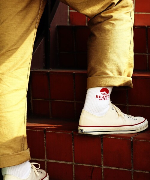 BEAMS JAPAN（ビームス　ジャパン）の「BEAMS JAPAN / 別注 通学快足 ソックス 2（ソックス/靴下・レディース・ホワイト系その他2/ホワイト/レッド/ネイビー・21㎝～23㎝/23㎝～25㎝/25㎝～27㎝）」の6枚目の写真