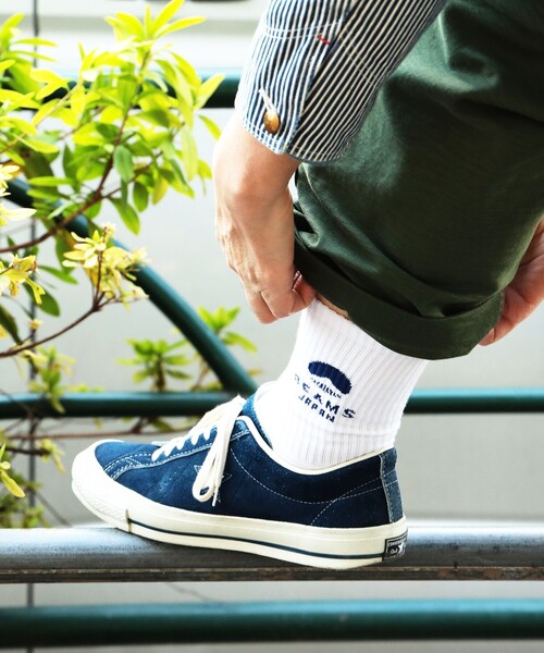 BEAMS JAPAN（ビームス　ジャパン）の「BEAMS JAPAN / 別注 通学快足 ソックス 2（ソックス/靴下・レディース・ホワイト系その他2/ホワイト/レッド/ネイビー・21㎝～23㎝/23㎝～25㎝/25㎝～27㎝）」の8枚目の写真