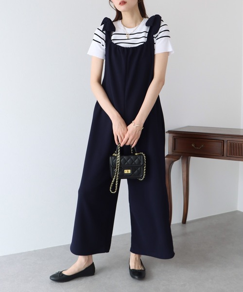 美品 ブルネロクチネリ オールインワン サロペット オーバーオール ネイビー F by ROSSO（エフバイロッソ）の「『UR TECH DRYLUXE』F by