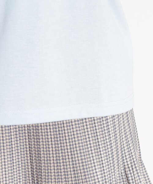 PINK-latte（ピンクラテ）の「◆【130cm/165サイズありcm/プチプラアイテム】ワンポイントカレッジTシャツ（Tシャツ/カットソー・キッズ・ブラック/ライトグリーン/サックスブルー/オフホワイト・15 /16/02/13/14）」の10枚目の写真