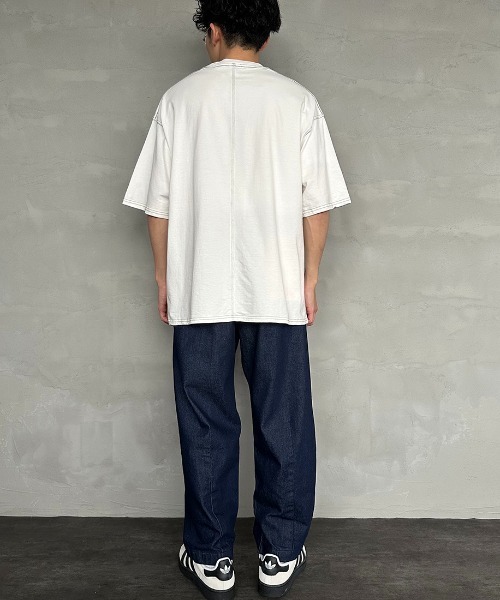 SMITH'S（スミス）の「[SMITH'S/スミス] 別注 ペインターポケットTシャツ（Tシャツ/カットソー・レディース・ネイビー×ホワイト/ホワイト/グレー×ホワイト/ベージュ/ネイビー・S/M/L）」の16枚目の写真