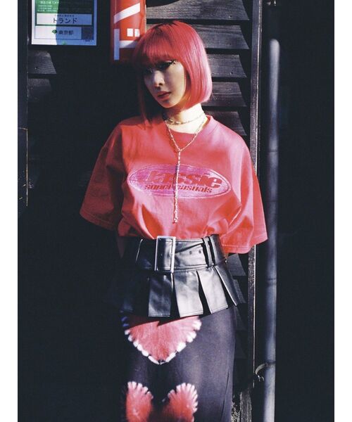 jouetie（ジュエティ）の「jassie BIG Tシャツ【コラボ】（Tシャツ/カットソー・レディース・ブラック/レッド/オフホワイト・MEDIUM）」の4枚目の写真