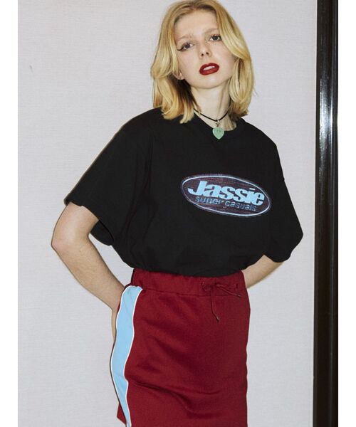 jouetie（ジュエティ）の「jassie BIG Tシャツ【コラボ】（Tシャツ/カットソー・レディース・ブラック/レッド/オフホワイト・MEDIUM）」の16枚目の写真