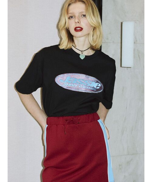 jouetie（ジュエティ）の「jassie BIG Tシャツ【コラボ】（Tシャツ/カットソー・レディース・ブラック/レッド/オフホワイト・MEDIUM）」の9枚目の写真