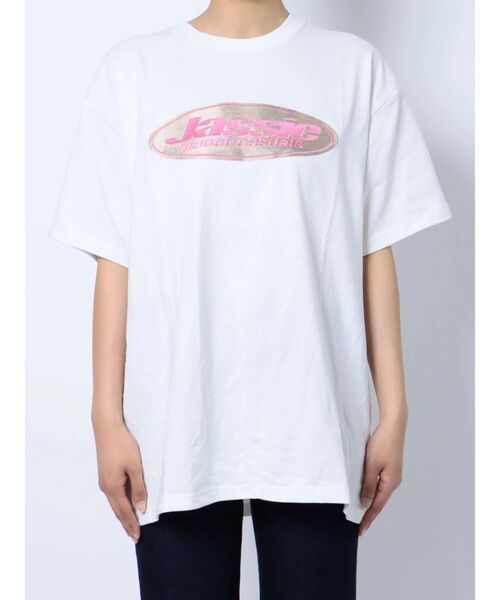 jouetie（ジュエティ）の「jassie BIG Tシャツ【コラボ】（Tシャツ/カットソー・レディース・ブラック/レッド/オフホワイト・MEDIUM）」の7枚目の写真