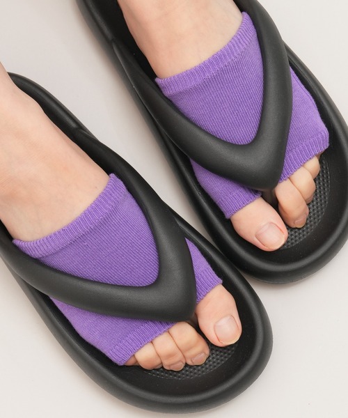 WEGO(ウィゴー)の「WEGO/カラーパーツソックス(ソックス/靴下・レディース・パープル/ブルー/ホワイト/ライトパープル/ブラック/ピンク/ライトピンク/オフホワイト・23-25cm)」の5枚目の写真