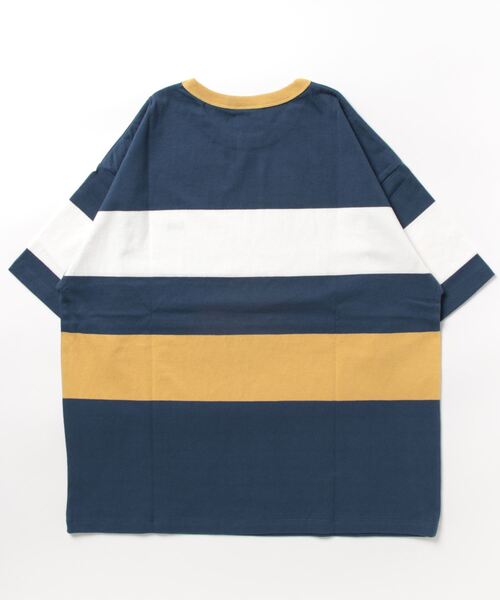 Lee(リー)の「【Lee】パネルボーダーT(Tシャツ/カットソー・メンズ・ネイビー・M/L/XL)」の2枚目の写真