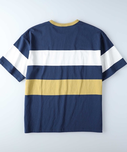 Lee(リー)の「【Lee】パネルボーダーT(Tシャツ/カットソー・メンズ・ネイビー・M/L/XL)」の3枚目の写真