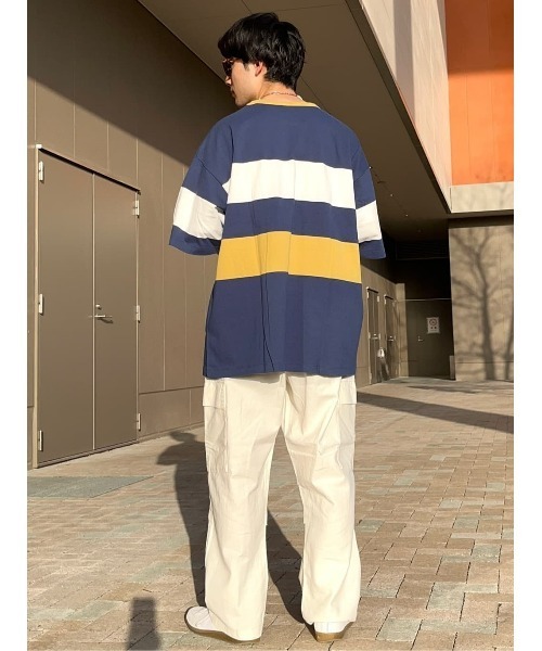 Lee(リー)の「【Lee】パネルボーダーT(Tシャツ/カットソー・メンズ・ネイビー・M/L/XL)」の20枚目の写真