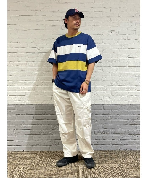 Lee(リー)の「【Lee】パネルボーダーT(Tシャツ/カットソー・メンズ・ネイビー・M/L/XL)」の19枚目の写真