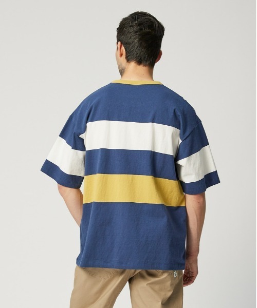 Lee(リー)の「【Lee】パネルボーダーT(Tシャツ/カットソー・メンズ・ネイビー・M/L/XL)」の9枚目の写真