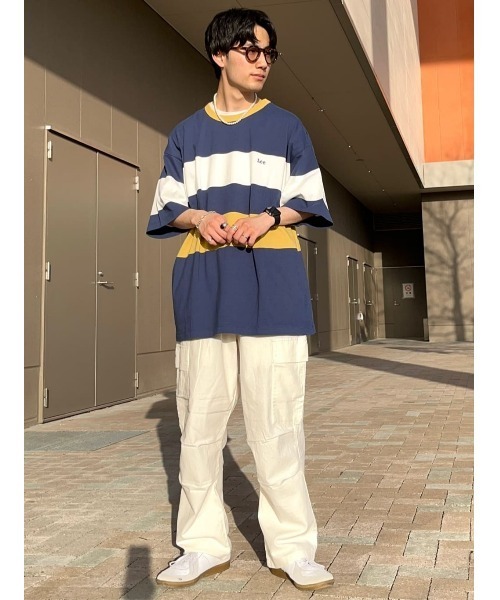 Lee(リー)の「【Lee】パネルボーダーT(Tシャツ/カットソー・メンズ・ネイビー・M/L/XL)」の21枚目の写真