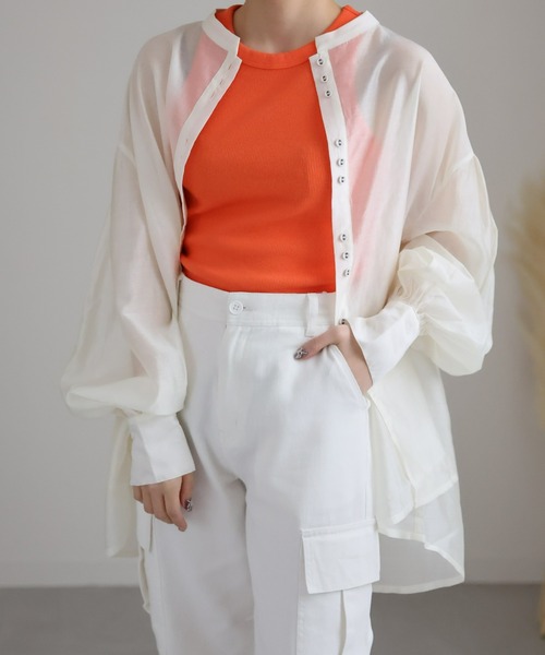 セール】オーガンジーブラウス（シャツ/ブラウス）｜sakishimatokyo