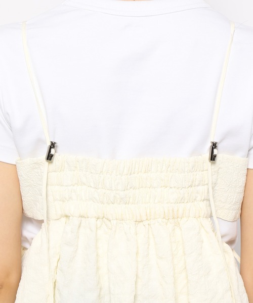 PAGEBOY（ページボーイ）の「ペプラムチュニックキャミ（キャミソール・レディース・オフホワイト/ブラック・FREE）」の13枚目の写真