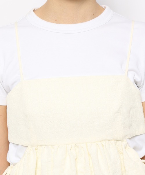 PAGEBOY（ページボーイ）の「ペプラムチュニックキャミ（キャミソール・レディース・オフホワイト/ブラック・FREE）」の15枚目の写真