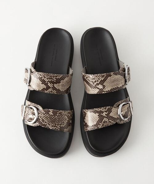 green label relaxing（グリーンレーベルリラクシング）の「ダブルベルトプラット サンダル(3cmヒール)（サンダル・レディース・モカ/その他1/ブラック・XL/M/S/L）」の17枚目の写真