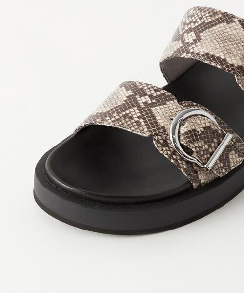 green label relaxing（グリーンレーベルリラクシング）の「ダブルベルトプラット サンダル(3cmヒール)（サンダル・レディース・モカ/その他1/ブラック・XL/M/S/L）」の18枚目の写真