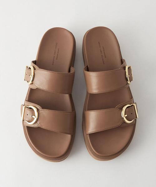 green label relaxing（グリーンレーベルリラクシング）の「ダブルベルトプラット サンダル(3cmヒール)（サンダル・レディース・モカ/その他1/ブラック・XL/M/S/L）」の20枚目の写真