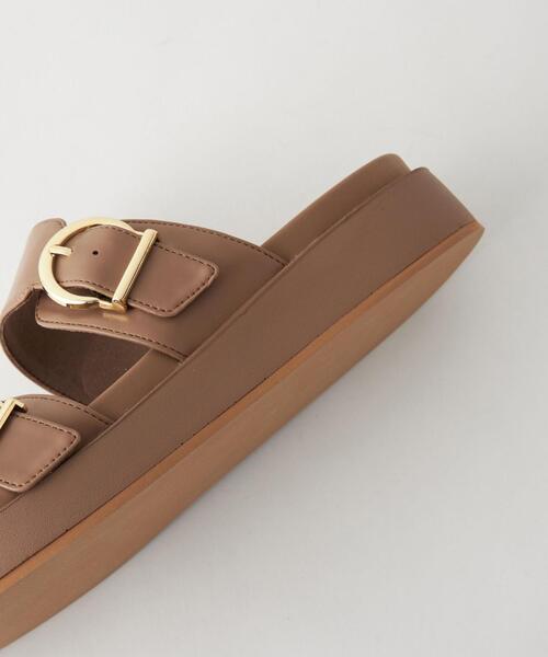 green label relaxing（グリーンレーベルリラクシング）の「ダブルベルトプラット サンダル(3cmヒール)（サンダル・レディース・モカ/その他1/ブラック・XL/M/S/L）」の22枚目の写真