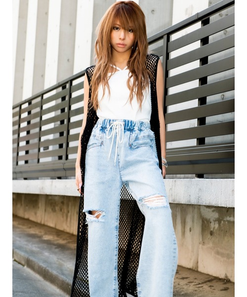 EGOIST(エゴイスト)の「2WAYメッシュジレ(ベスト・レディース・ブラック/ホワイト・FREE)」の11枚目の写真