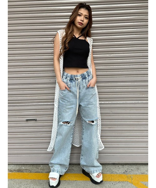 EGOIST(エゴイスト)の「2WAYメッシュジレ(ベスト・レディース・ブラック/ホワイト・FREE)」の14枚目の写真