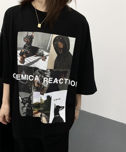 MGV(エムジーヴィー)の「ドーベルマンアートフォトTシャツ(Tシャツ/カットソー・レディース・ブラック/ホワイト・MEDIUM/LARGE/X-LARGE)」の1枚目の写真
