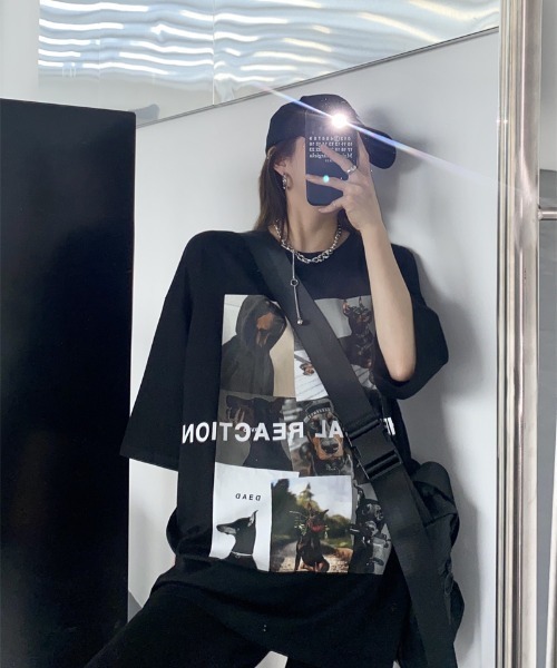 MGV(エムジーヴィー)の「ドーベルマンアートフォトTシャツ(Tシャツ/カットソー・レディース・ブラック/ホワイト・MEDIUM/LARGE/X-LARGE)」の13枚目の写真