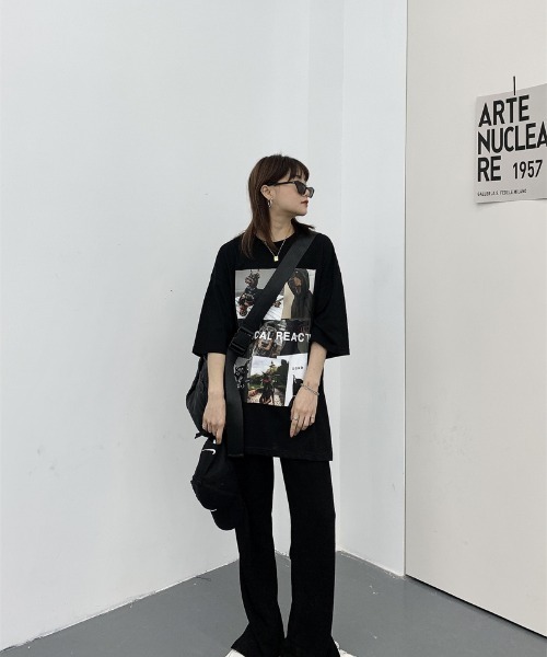 MGV(エムジーヴィー)の「ドーベルマンアートフォトTシャツ(Tシャツ/カットソー・レディース・ブラック/ホワイト・MEDIUM/LARGE/X-LARGE)」の14枚目の写真