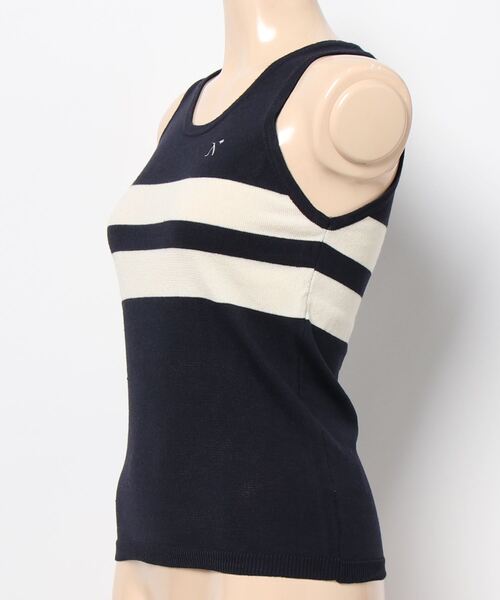 nemne store（ネンネストア）の「【低身長用サイズあり】刺繍入りラインニットタンクトップ（タンクトップ・レディース・ネイビー/グリーン・SMALL/MEDIUM）」の20枚目の写真