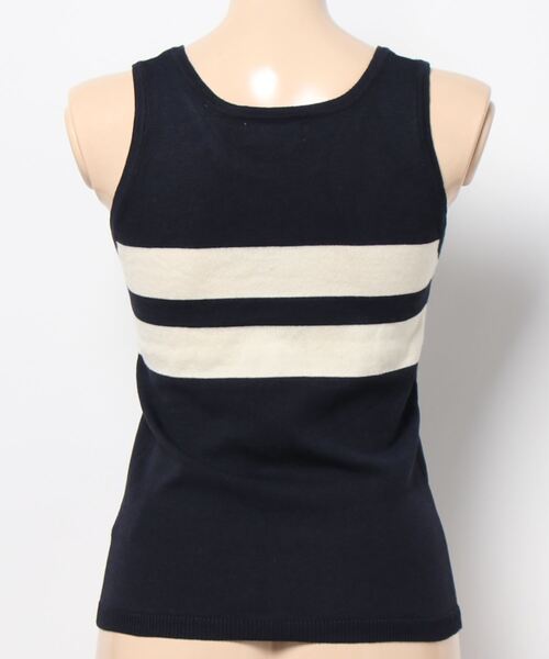 nemne store（ネンネストア）の「【低身長用サイズあり】刺繍入りラインニットタンクトップ（タンクトップ・レディース・ネイビー/グリーン・SMALL/MEDIUM）」の19枚目の写真