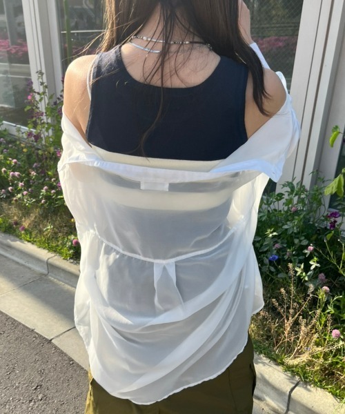 nemne store（ネンネストア）の「【低身長用サイズあり】刺繍入りラインニットタンクトップ（タンクトップ・レディース・ネイビー/グリーン・SMALL/MEDIUM）」の18枚目の写真