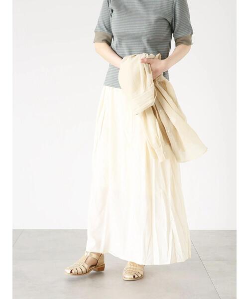 Lugnoncure（ルノンキュール）の「レーヨン麻マキシスカート（スカート・レディース・ピンク/オフホワイト/ブルー/ブラック・F）」の5枚目の写真