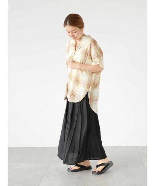 Lugnoncure（ルノンキュール）の「レーヨン麻マキシスカート（スカート・レディース・ピンク/オフホワイト/ブルー/ブラック・F）」の8枚目の写真