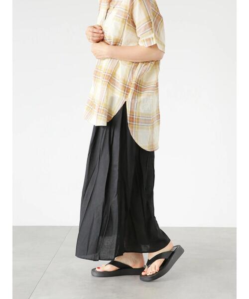 Lugnoncure（ルノンキュール）の「レーヨン麻マキシスカート（スカート・レディース・ピンク/オフホワイト/ブルー/ブラック・F）」の10枚目の写真