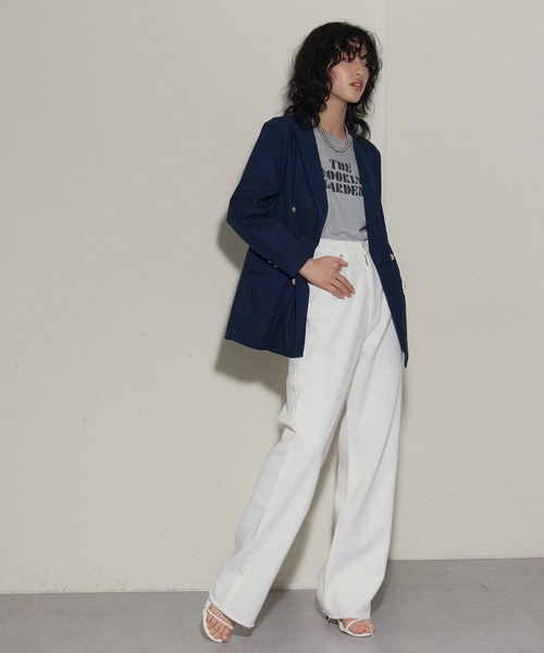 LARUTA（ラルータ）の「【LARUTA】長さ変えれるセルフカットデニムパンツ（デニムパンツ・レディース・ブルー系その他/オフホワイト・SMALL/MEDIUM/LARGE）」の9枚目の写真