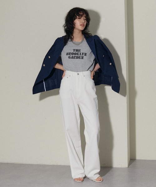 LARUTA（ラルータ）の「【LARUTA】長さ変えれるセルフカットデニムパンツ（デニムパンツ・レディース・ブルー系その他/オフホワイト・SMALL/MEDIUM/LARGE）」の3枚目の写真