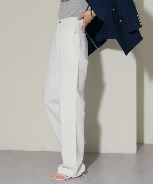 LARUTA（ラルータ）の「【LARUTA】長さ変えれるセルフカットデニムパンツ（デニムパンツ・レディース・ブルー系その他/オフホワイト・SMALL/MEDIUM/LARGE）」の18枚目の写真