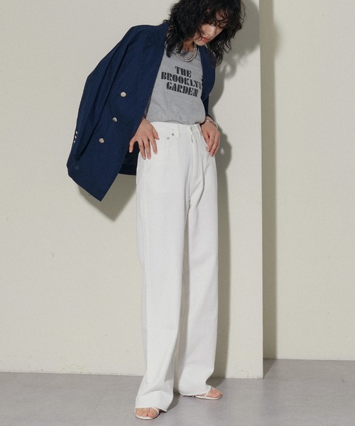 LARUTA（ラルータ）の「【LARUTA】長さ変えれるセルフカットデニムパンツ（デニムパンツ・レディース・ブルー系その他/オフホワイト・SMALL/MEDIUM/LARGE）」の6枚目の写真