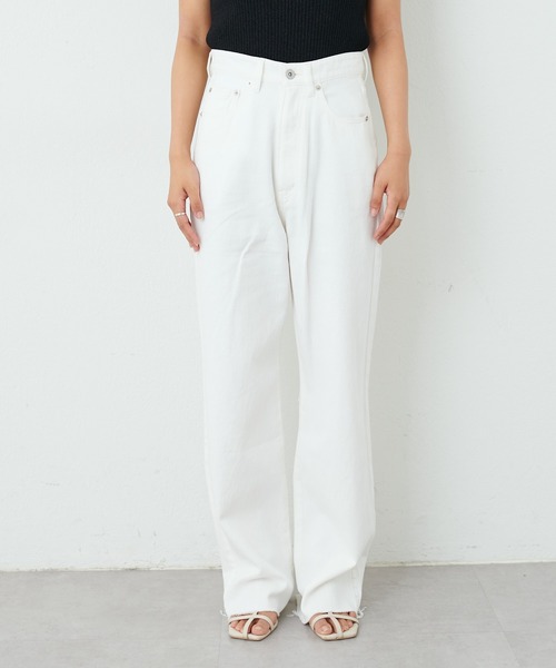 LARUTA（ラルータ）の「【LARUTA】長さ変えれるセルフカットデニムパンツ（デニムパンツ・レディース・ブルー系その他/オフホワイト・SMALL/MEDIUM/LARGE）」の5枚目の写真