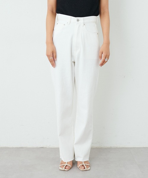 LARUTA（ラルータ）の「【LARUTA】長さ変えれるセルフカットデニムパンツ（デニムパンツ・レディース・ブルー系その他/オフホワイト・SMALL/MEDIUM/LARGE）」の10枚目の写真