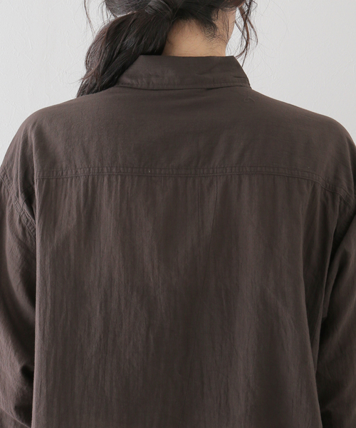 人気　Plage military wash シャツ ブラウン　とろみ　洗濯可 Plage プラージュ ミリタリーウォッシュシャツ - メルカリ