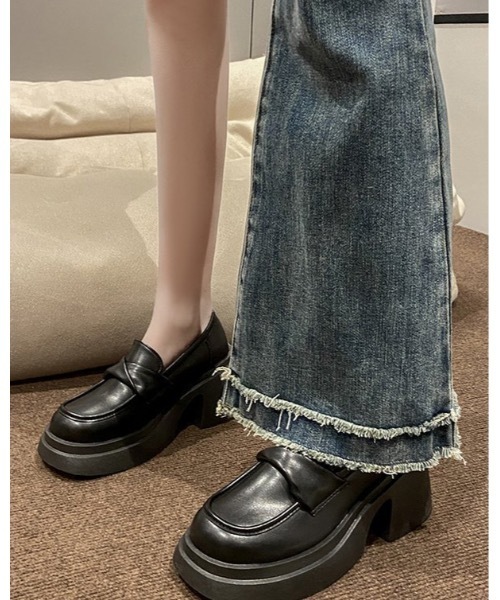 Burner(バーナー)の「【OKUOKU 0909】厚底 ローファー oku-shoes-718633510728-29 M(ローファー・レディース・アイボリー/ブラック・36/38/40/39)」の11枚目の写真