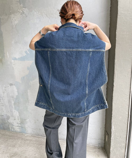 Spick & Span（スピックアンドスパン）の「51/2 3RD_PONCHO_DENIM（デニムジャケット・レディース・ブルー系その他・FREE）」の10枚目の写真